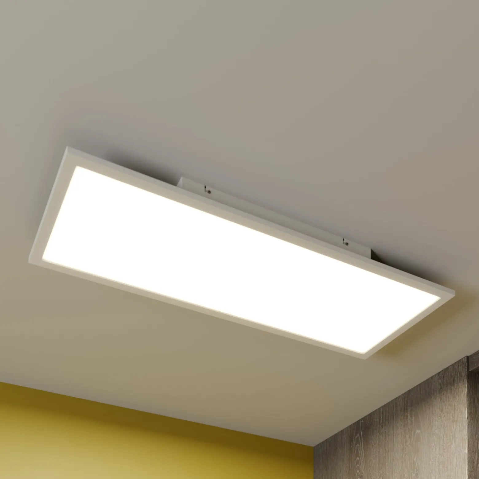 Lindby LED-Panel Luay, 80 x 30 cm, CCT, Remote, dimmbar