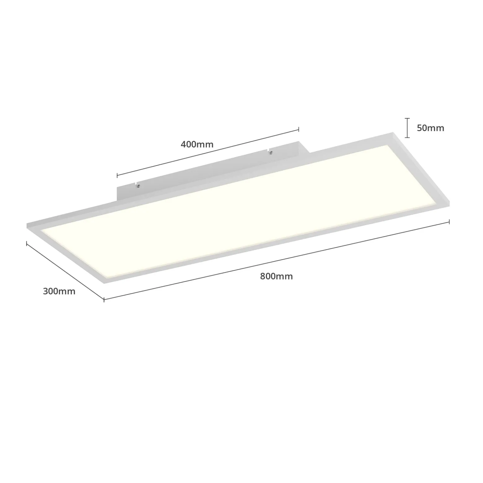 Lindby LED-Panel Luay, 80 x 30 cm, CCT, Remote, dimmbar