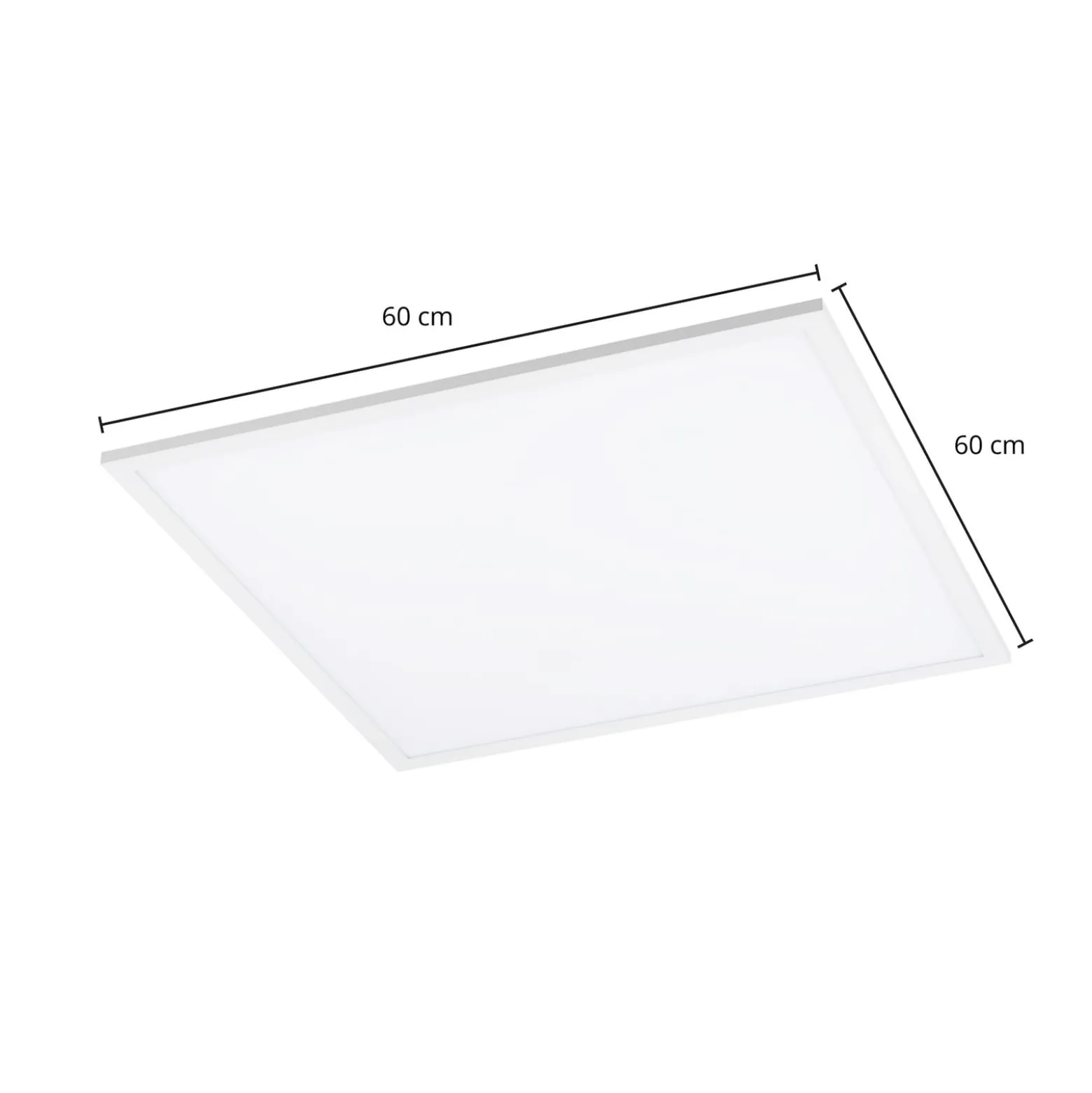Lindby LED-Panel Luay, 60 x 60 cm, CCT, Remote, dimmbar