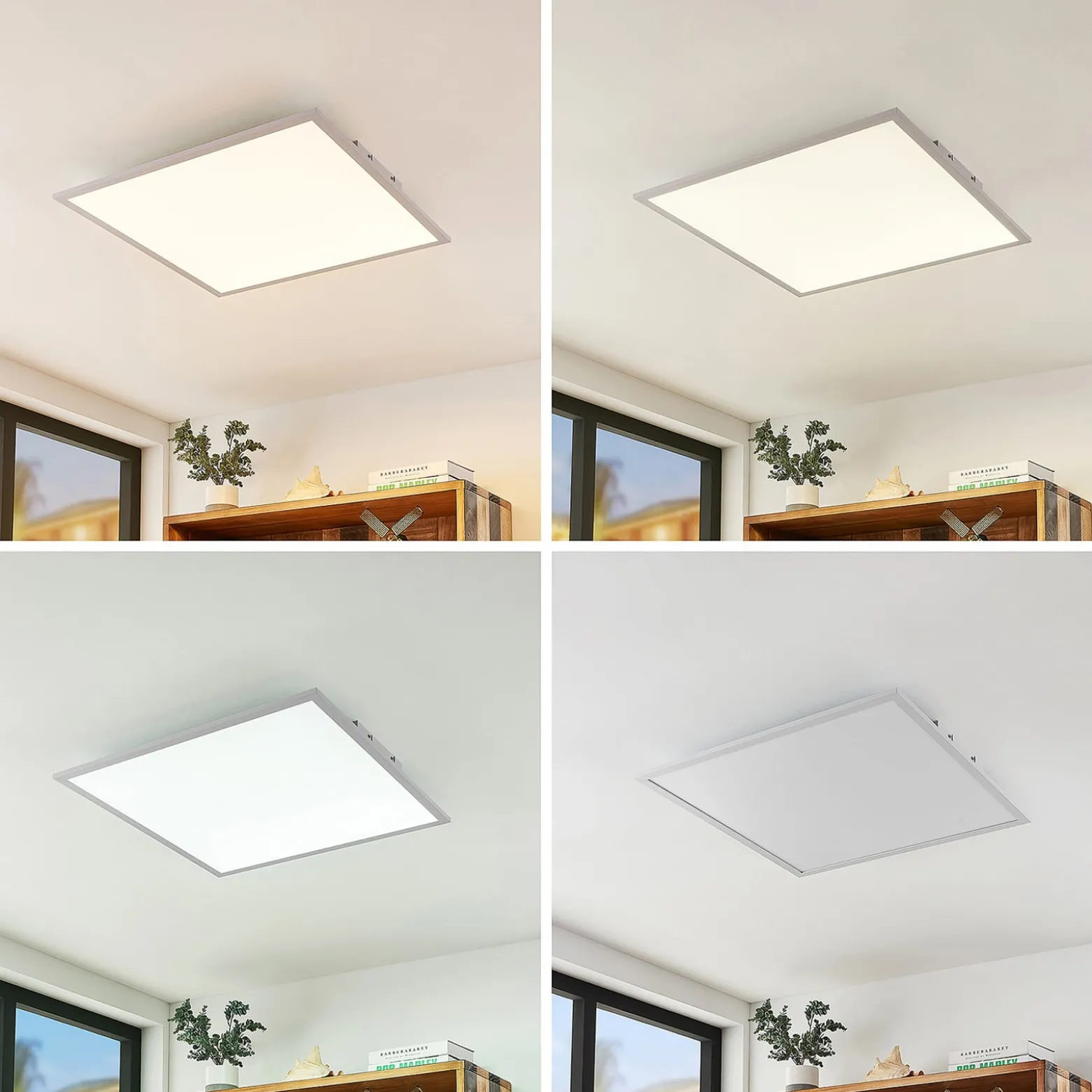 Lindby LED-Panel Luay, 60 x 60 cm, CCT, Remote, dimmbar