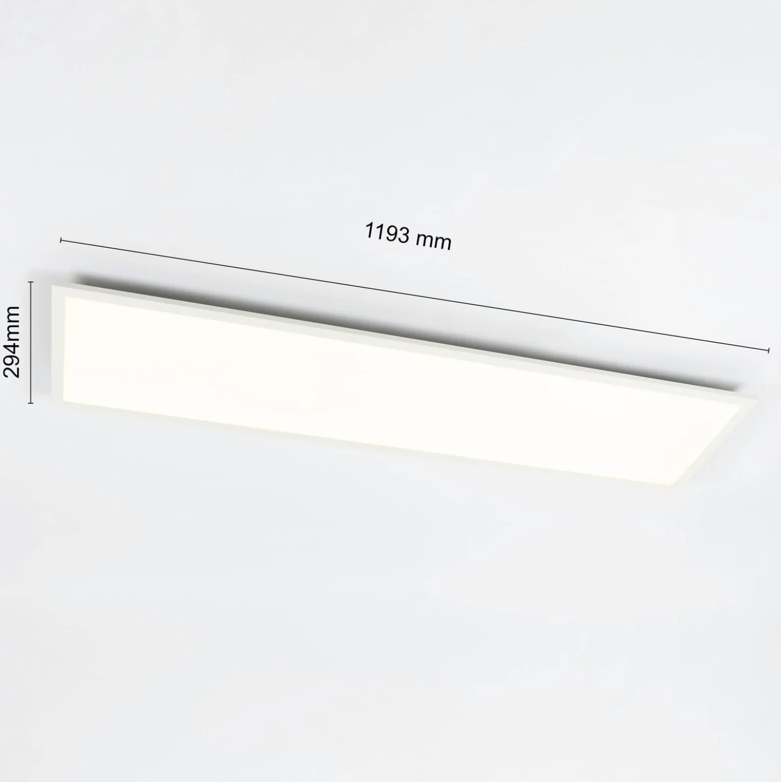 Lindby LED-Panel Luay, 120 x 30 cm, CCT, Remote, dimmbar