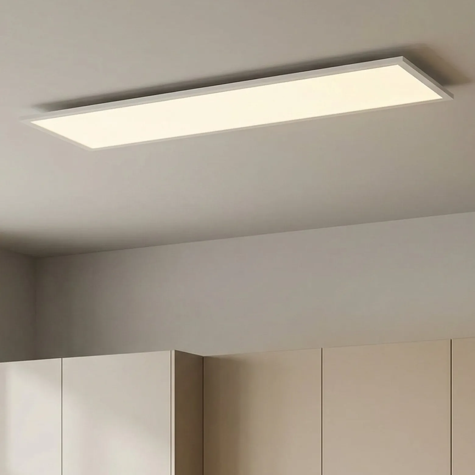Lindby LED-Panel Luay, 120 x 30 cm, CCT, Remote, dimmbar