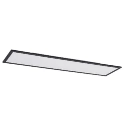 Lindby LED-Panel Nelios, 120 x 30 cm, CCT, schwarz, Metall
