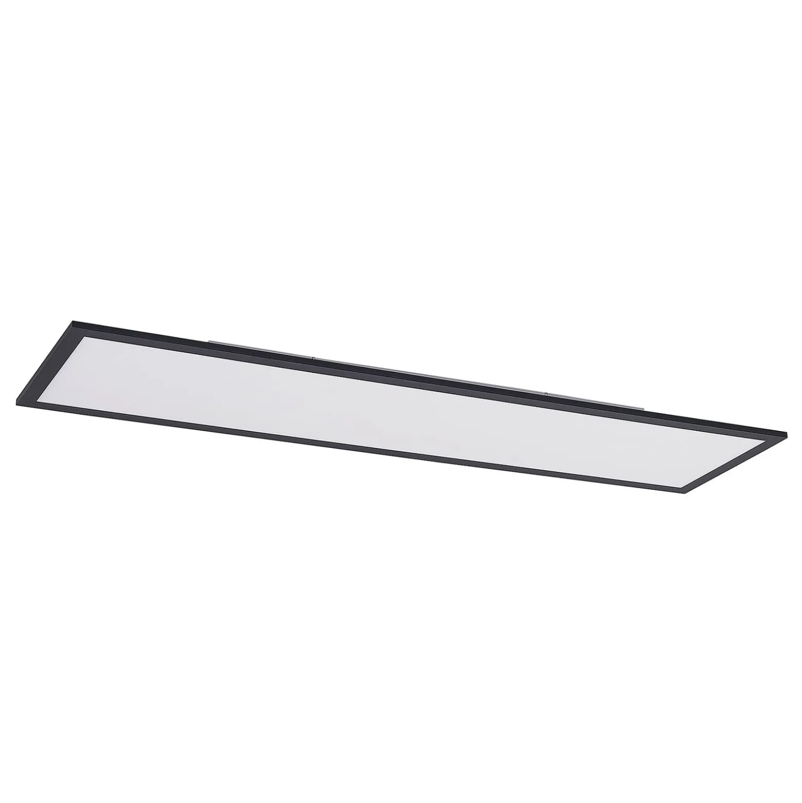 Lindby LED-Panel Nelios, 120 x 30 cm, CCT, schwarz, Metall