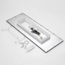 Lindby LED-Panel Nelios, 80 x 30 cm, CCT, schwarz, Metall