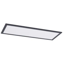 Lindby LED-Panel Nelios, 80 x 30 cm, CCT, schwarz, Metall