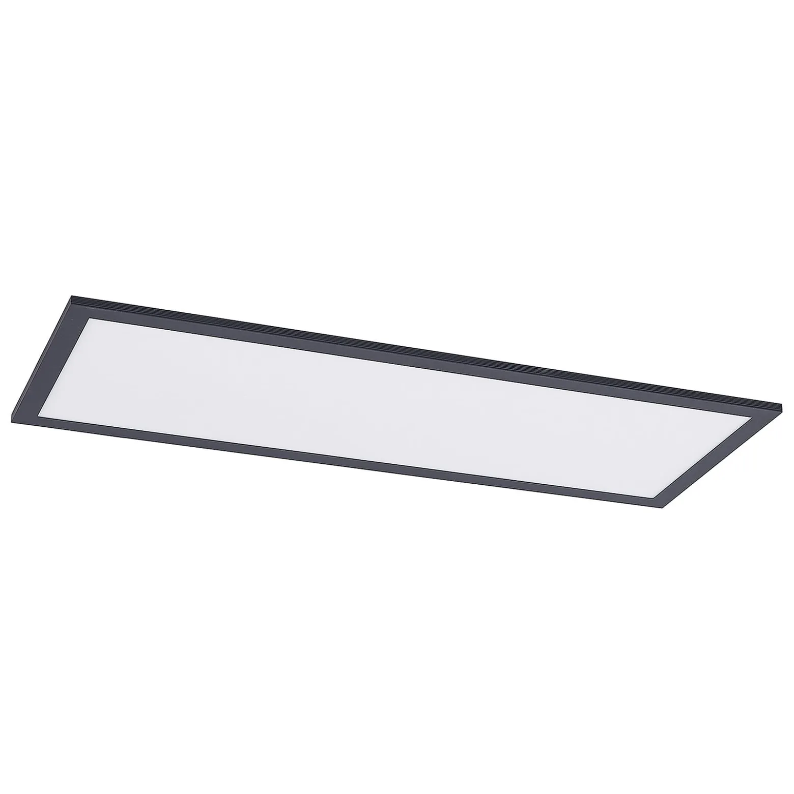 Lindby LED-Panel Nelios, 80 x 30 cm, CCT, schwarz, Metall
