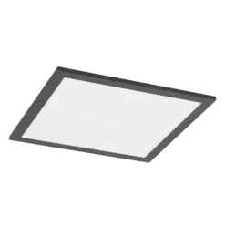 Lindby LED-Panel Nelios, 40 x 40 cm, 4.000K, schwarz, Metall