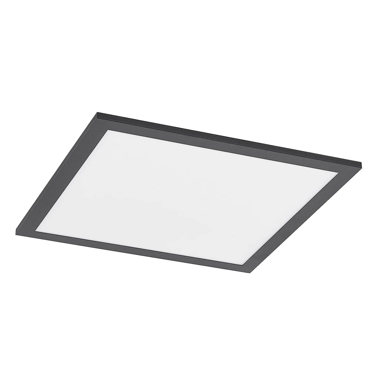 Lindby LED-Panel Nelios, 40 x 40 cm, 4.000K, schwarz, Metall