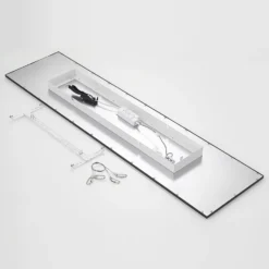 Lindby LED-Panel Nelios, 120 x 30 cm, 4000K, schwarz, Metall