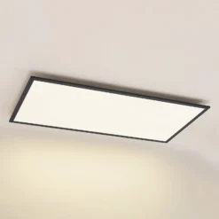 Lindby LED-Panel Nelios, 120 x 60 cm, 4000K, schwarz, Metall