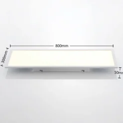 Lindby LED-Panel Quais, 80 x 30 cm, weiß, Metall, 4.000K