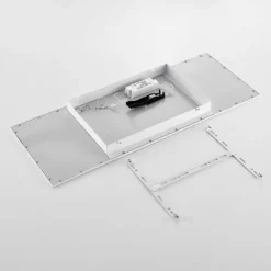 Lindby LED-Panel Quais, 80 x 30 cm, weiß, Metall, 4.000K