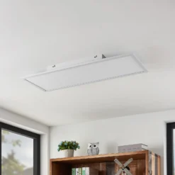 Lindby LED-Panel Quais, 80 x 30 cm, weiß, Metall, 4.000K