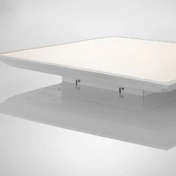 Lindby LED-Panel Stenley, 4.000 K, 60cm x 60cm, silber/weiß