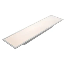 Lindby LED-Panel Stenley, 4.000 K, 120cm x 30cm, silber/weiß