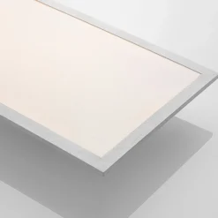 Lindby LED-Panel Stenley, 4.000 K, 120cm x 30cm, silber/weiß
