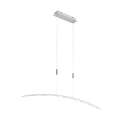 Lindby LED-Pendellampe Manon, höhenverstellbar, grau, Metall