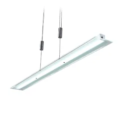 Lindby LED-Pendelleuchte Sladja, chrom, Glas, Touchdimmer