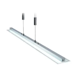 Lindby LED-Pendelleuchte Sladja, chrom, Glas, Touchdimmer