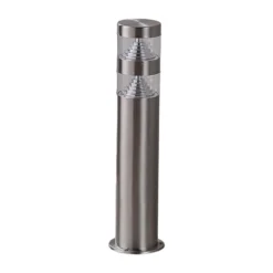Lindby LED-Sockellampe Lanea, 40 cm, grau, Edelstahl, IP44