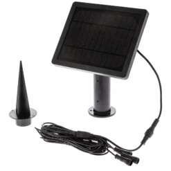 Lindby LED-Solar-Erdspießleuchte Malida, 3er-Set, schwarz