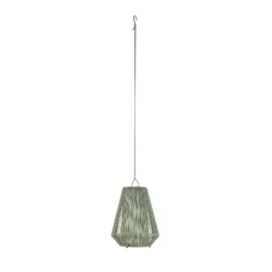 Lindby LED-Solarhängelampe Austas, grün, Ø 32 cm, USB, IP54