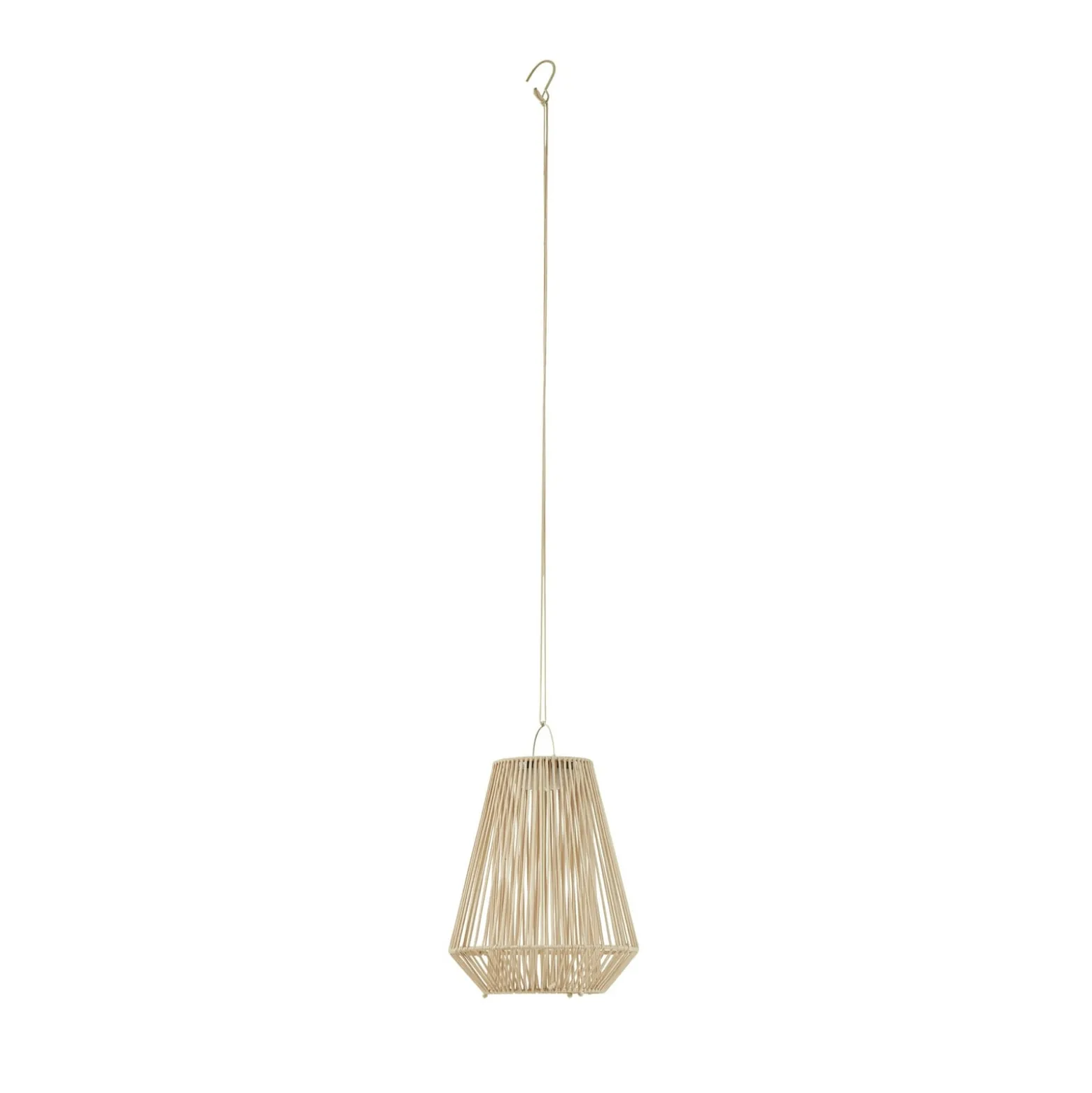 Lindby LED-Solarhängelampe Austas, beige, Ø 32 cm, USB, IP54