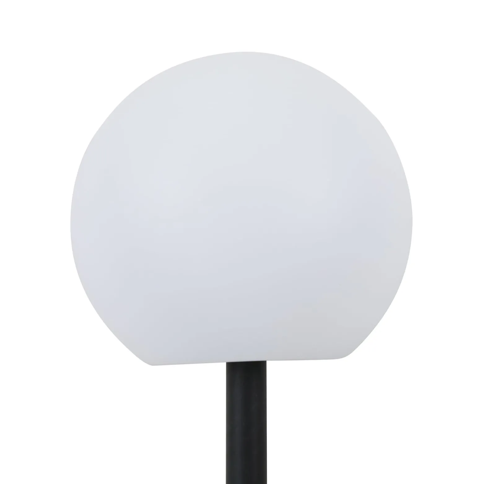 Lindby LED-Solarlampe Lago, Ø 25 cm, Kugel, Erdspieß, weiß