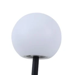 Lindby LED-Solarlampen Lago, 3er-Set, Kugeln, Erdspieß, weiß