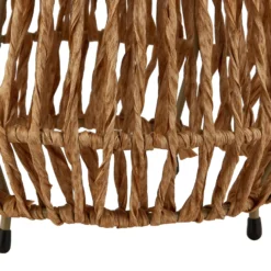 Lindby LED-Solarleuchte Amaria, Rattan, hell, Ø 27 cm