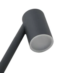 Lindby LED-Solarleuchte Myric, schwarz, Aluminium, 3.000 K
