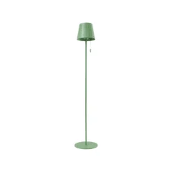 Lindby LED-Solar-Stehleuchte Hilario, grün, Eisen, Akku