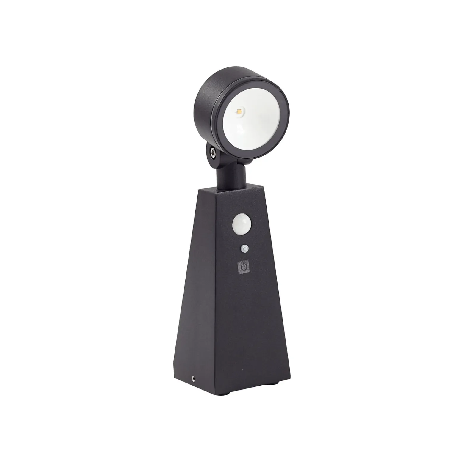 Lindby LED-Solar-Strahler Raide, Sensor, schwarz, Aluminium