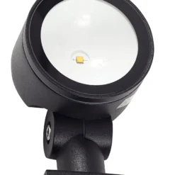 Lindby LED-Solar-Strahler Raide, Sensor, schwarz, Aluminium
