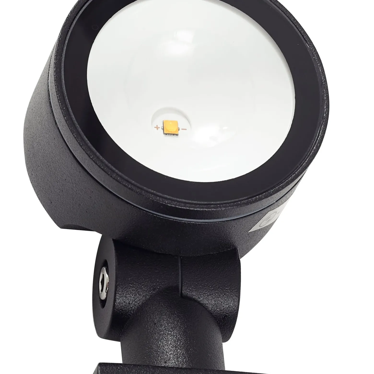 Lindby LED-Solar-Strahler Raide, Sensor, schwarz, Aluminium