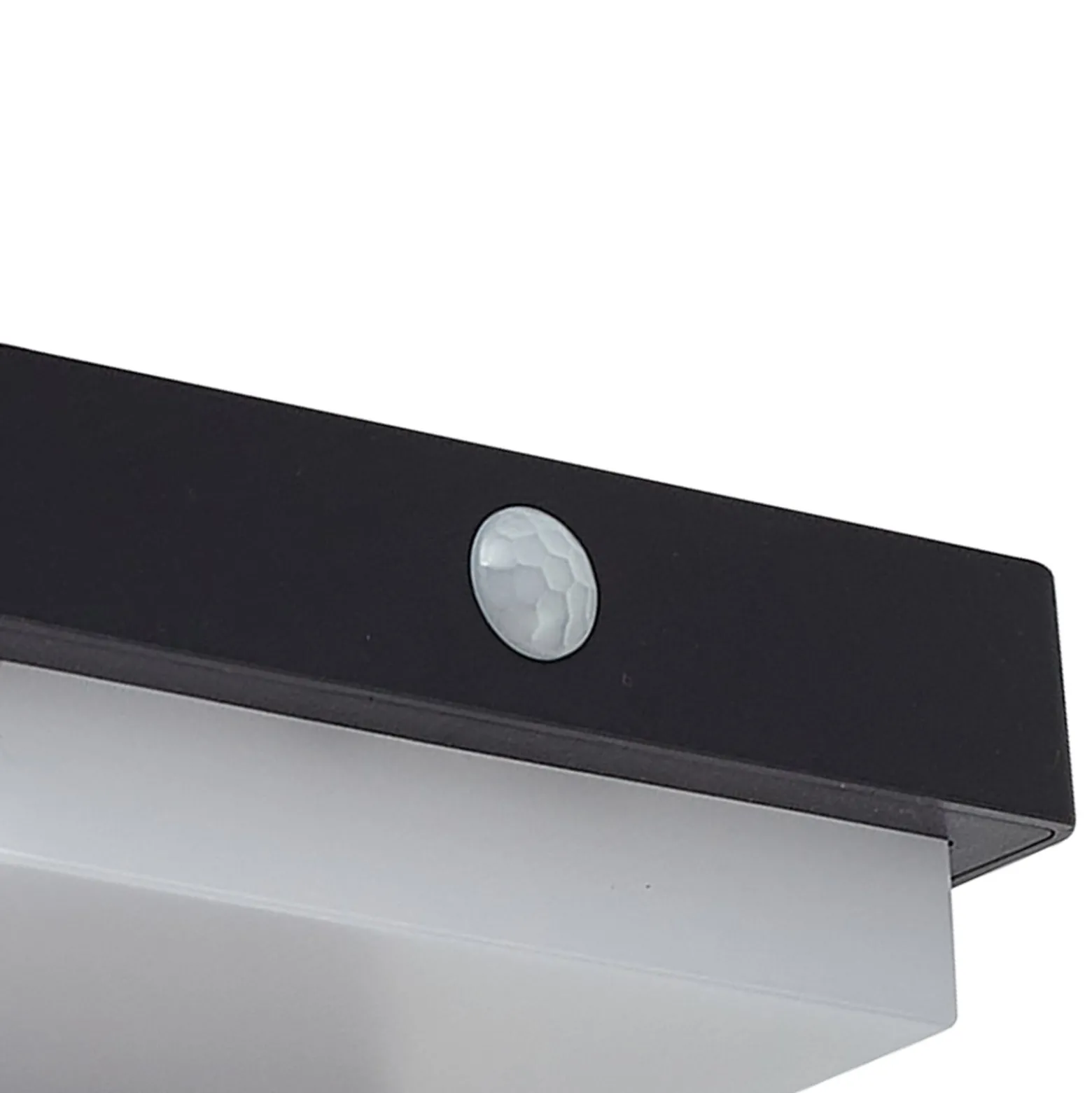 Lindby LED-Solarwandlampe Eleazar, schwarz, Sensor