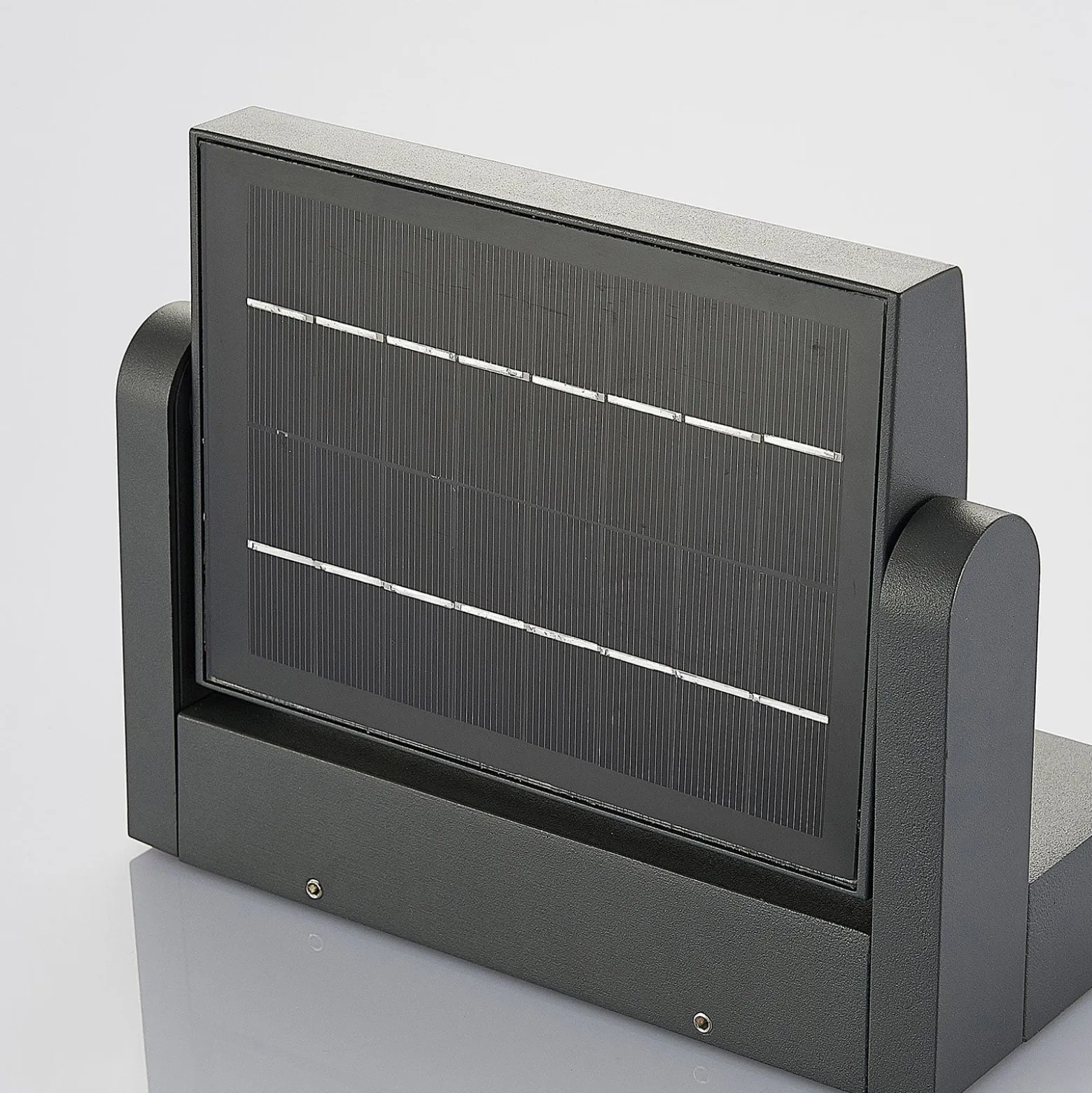 Lindby LED-Solarwandlampe Sherin, anthrazit, Sensor, IP54