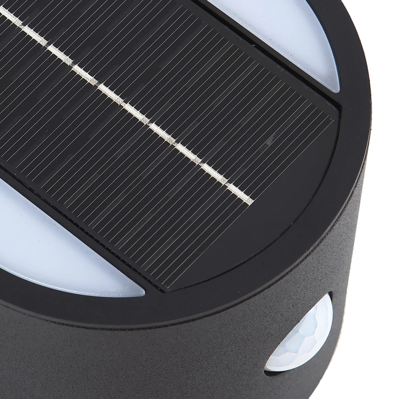 Lindby LED-Solar-Wandleuchte Amren, schwarz, ABS, Sensor