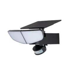Lindby LED-Solarwandleuchte Naelin, schwarz, Sensor, IP44