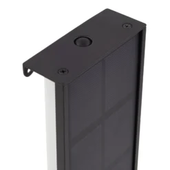 Lindby LED-Solar-Wandleuchte Laarni, dimmbar, IP54, schwarz