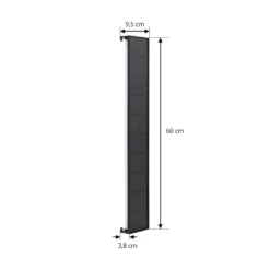 Lindby LED-Solar-Wandleuchte Laarni, dimmbar, IP54, schwarz