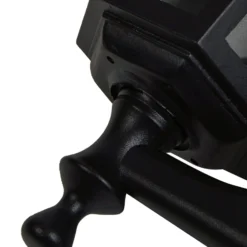 Lindby LED-Solarwandleuchte Sayata, schwarz, Alu, Laterne