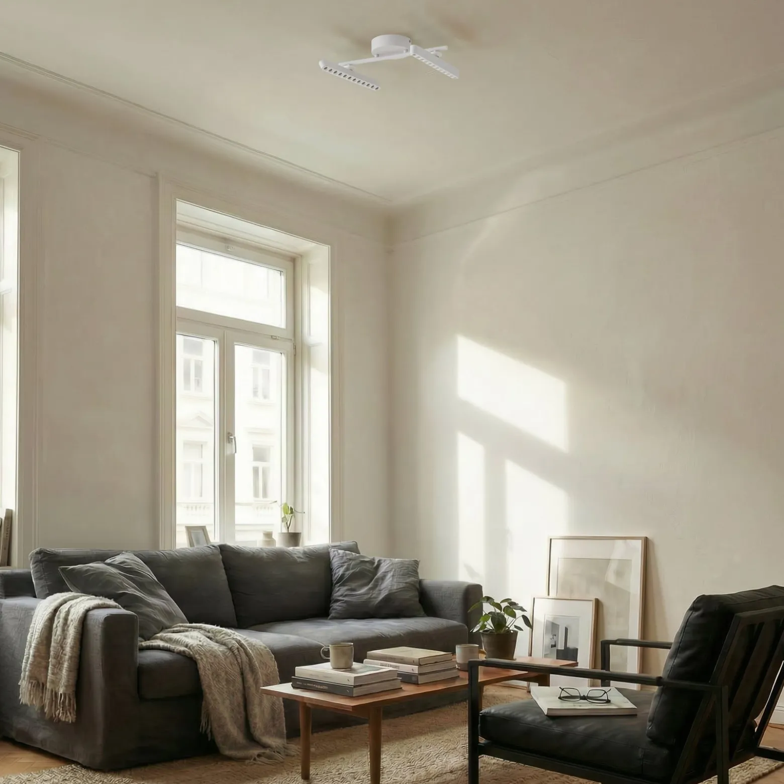 Lindby LED-Strahler Eldrin, weiß, 2-flg., Lichtpunkte