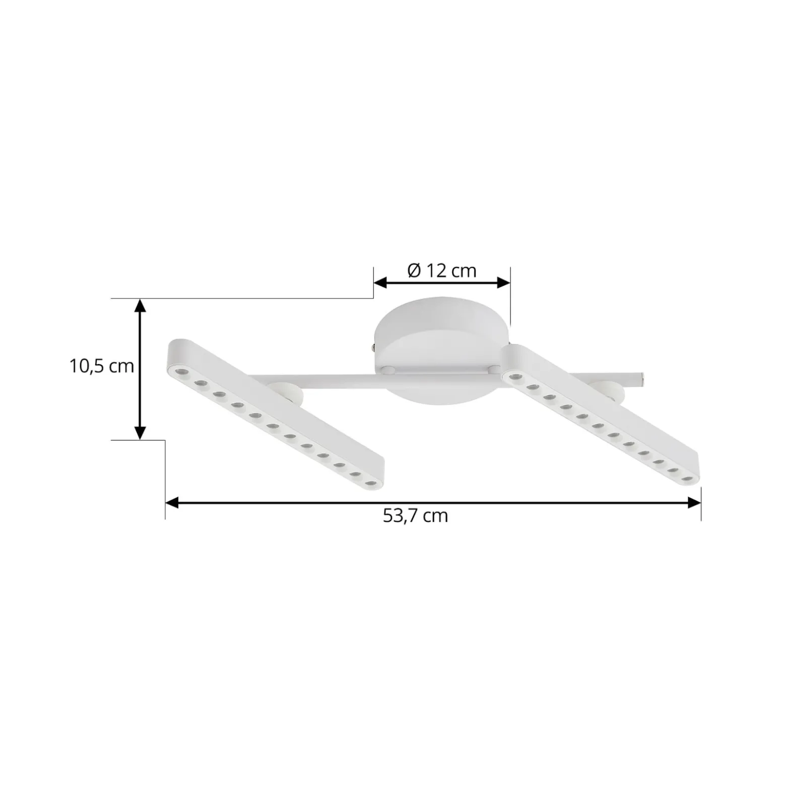 Lindby LED-Strahler Eldrin, weiß, 2-flg., Lichtpunkte