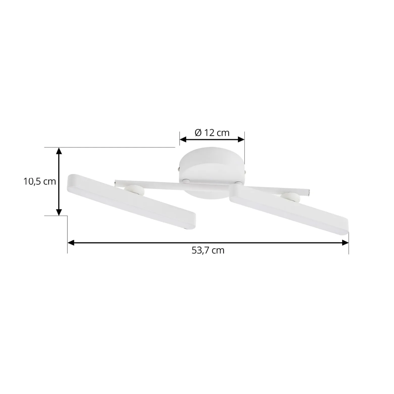 Lindby LED-Strahler Eldrin, weiß, 2-flg., Lichtleiste
