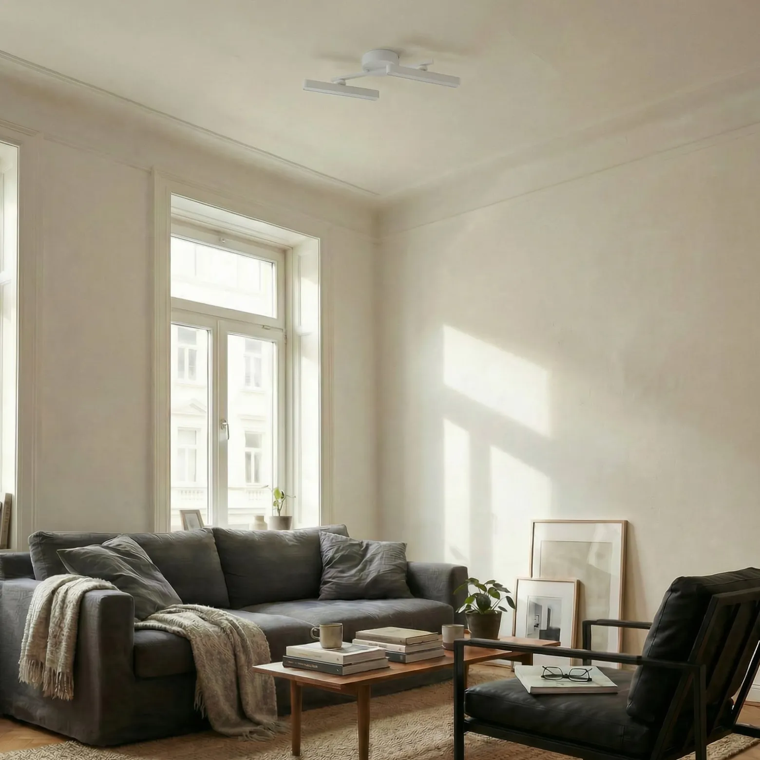 Lindby LED-Strahler Eldrin, weiß, 2-flg., Lichtleiste