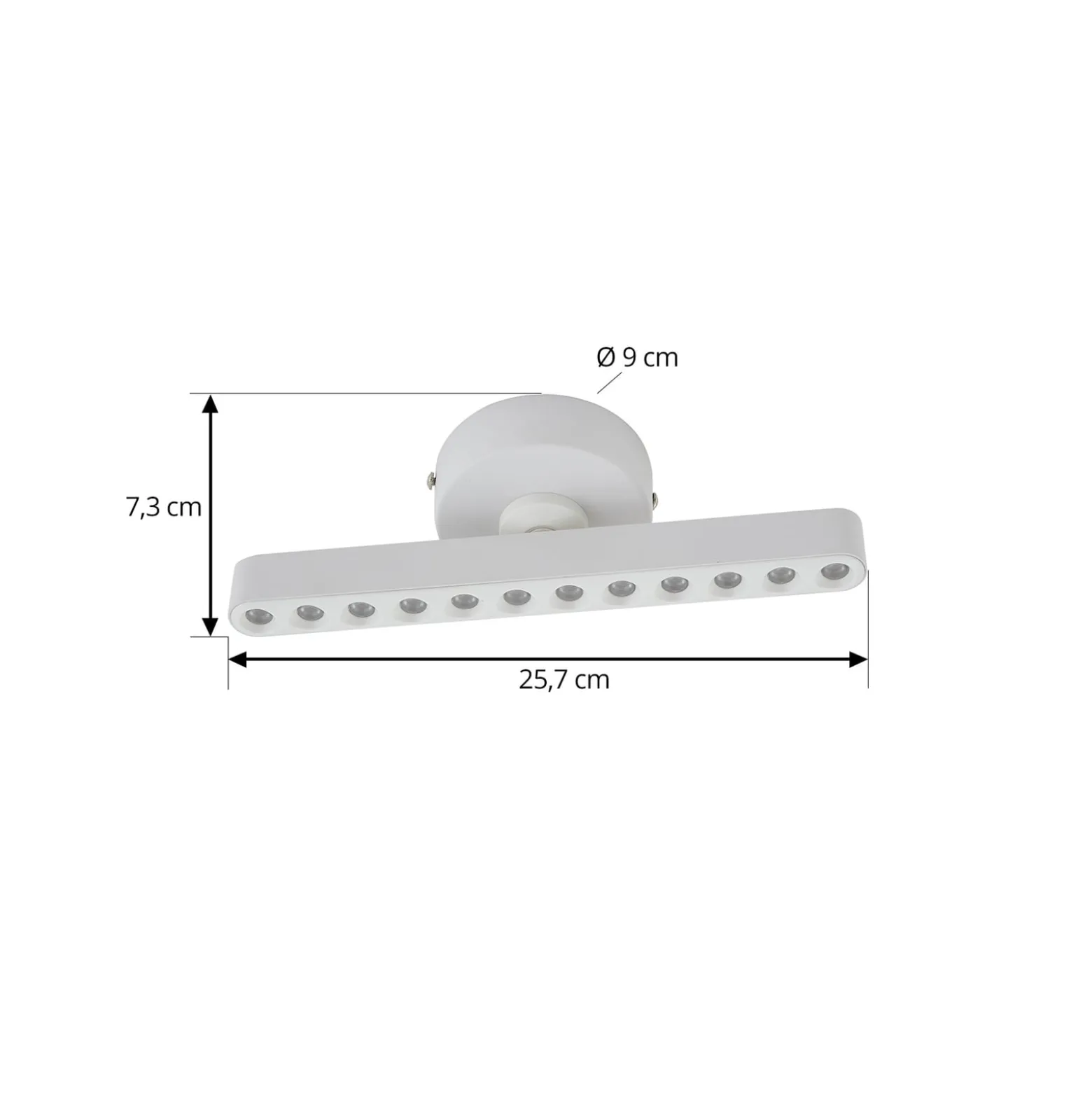 Lindby LED-Strahler Eldrin, weiß, 1-flg., Lichtpunkte