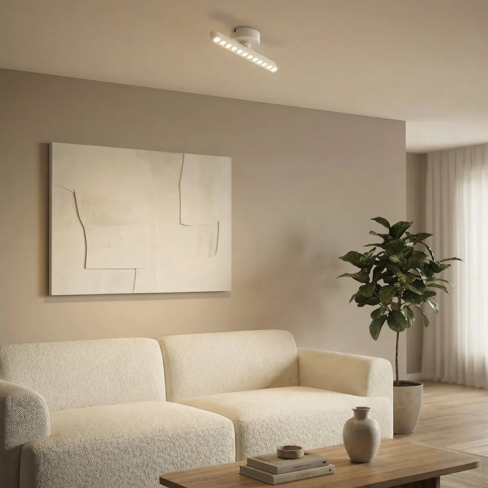 Lindby LED-Strahler Eldrin, weiß, 1-flg., Lichtpunkte