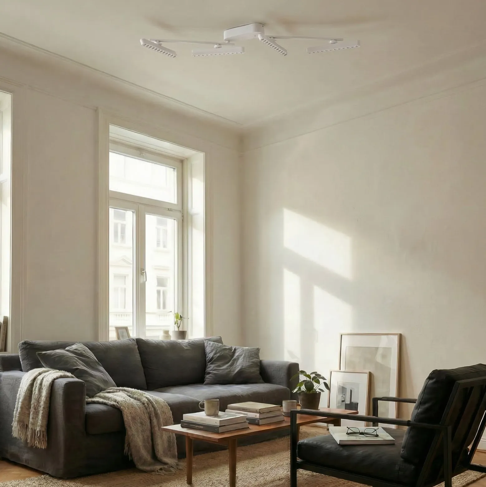 Lindby LED-Strahler Eldrin, weiß, 4-flg., Lichtpunkte